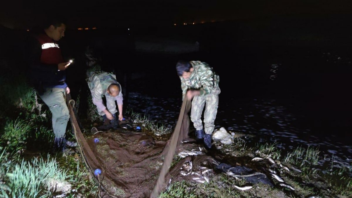 Van Gölü'nde kaçak avlanan 3.5 ton inci kefali ele geçirildi