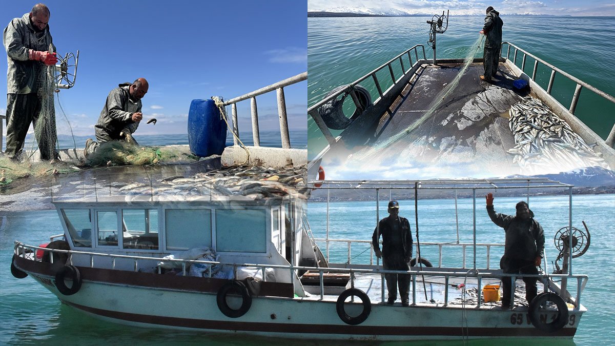 Van Gölü’nde inci kefali avı 15 Nisan’da duruyor, balıkçılar son kez ağ atıyor