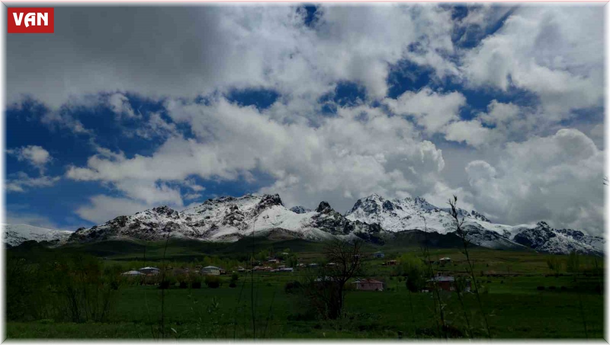 Van'ın dağlarında kış, ovalarında bahar güzelliği yaşanıyor