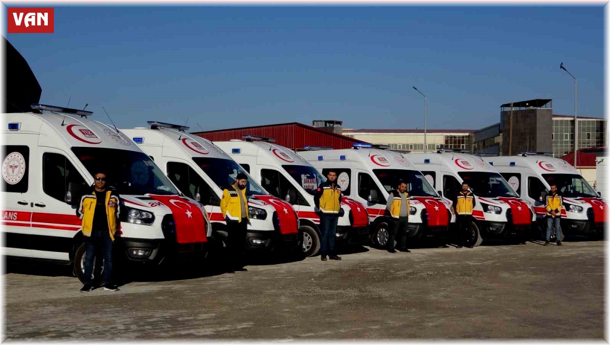 Van'ın sağlık filosuna 6 yeni ambulans eklendi