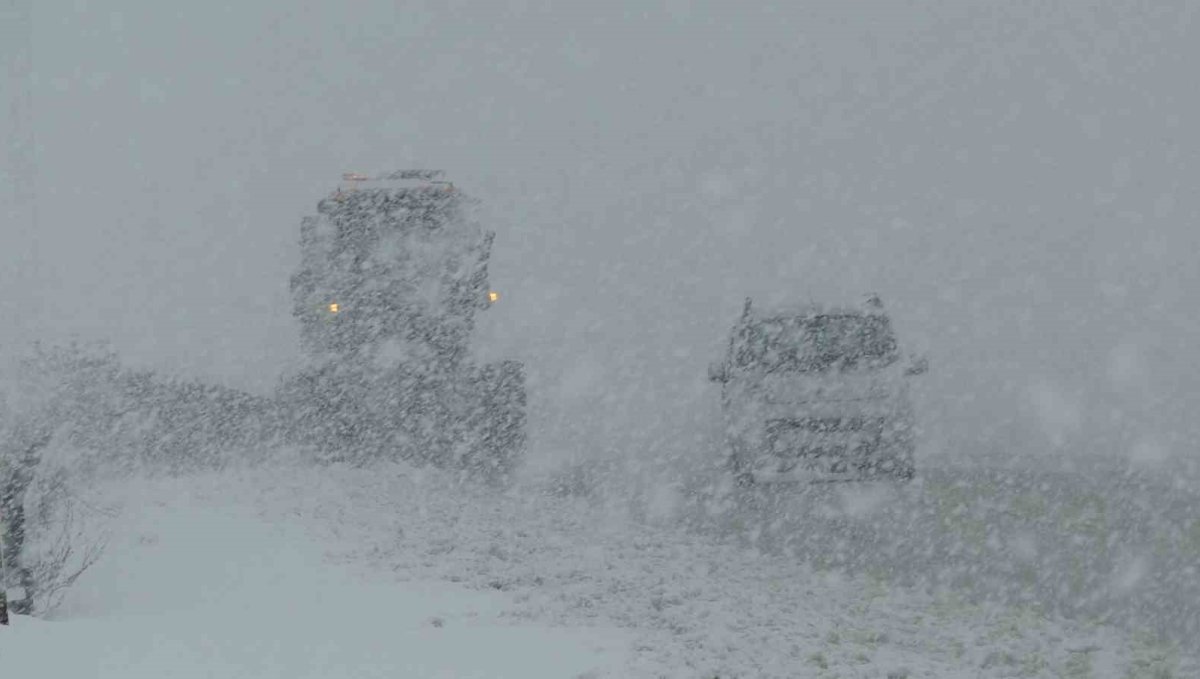 Van Kurubaş Geçidi'nde kar yağışı ve sis etkili oldu