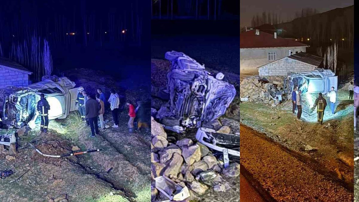 Van Muradiye'de Kamyonet Şarampole Yuvarlandı, 1 Kişi Yaralandı