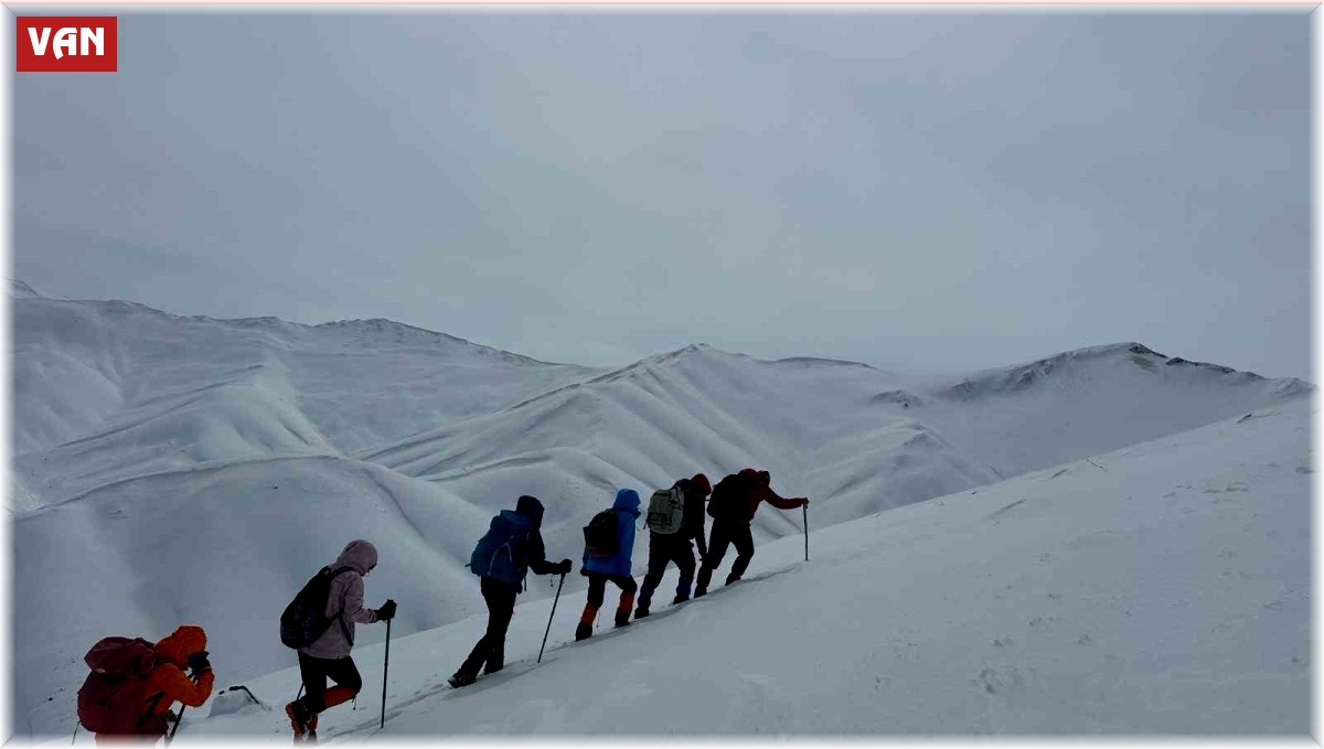 Vanlı dağcılar 2 bin 781 rakımlı dağa tırmandı