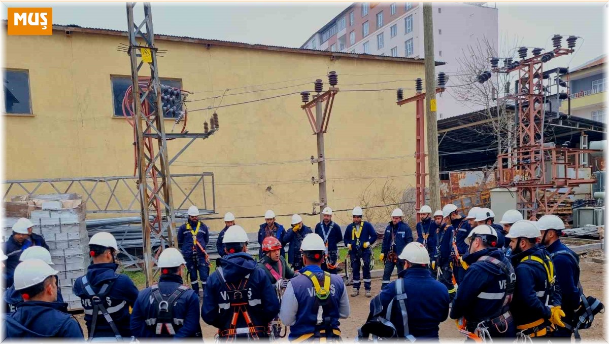 VEDAŞ personeline yüksekte çalışma eğitimi