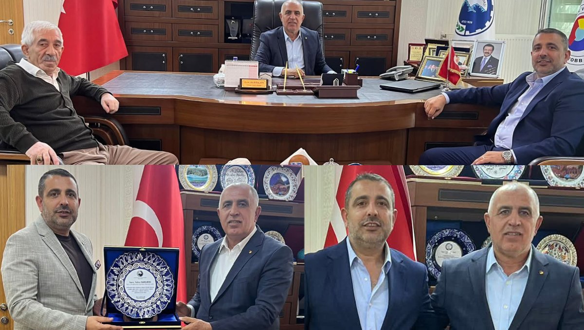 Volkan Barbaros ve Ahmet Kaya'dan ATSO Başkanı Saim Alpaslan'a Ziyaret