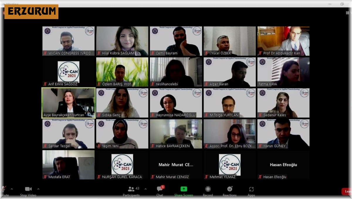 W-CAN 2021 kongresi Atatürk Üniversitesi ev sahipliğinde düzenlendi