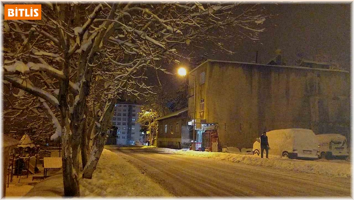 Yağan karla beyaza bürünen Bitlis havadan görüntülendi