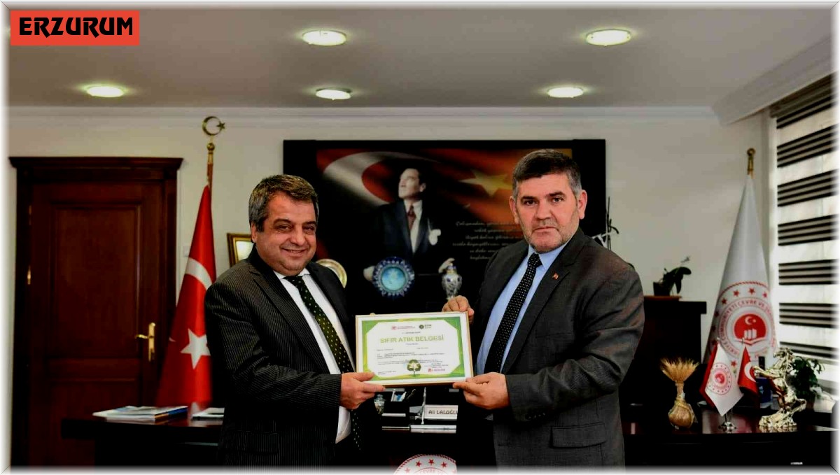 Yakutiye Belediyesine "Sıfır Atık Belgesi" verildi