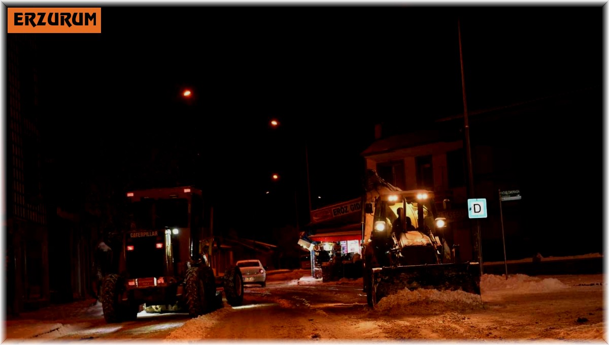 Yakutiye'de yoğun kar mesaisi
