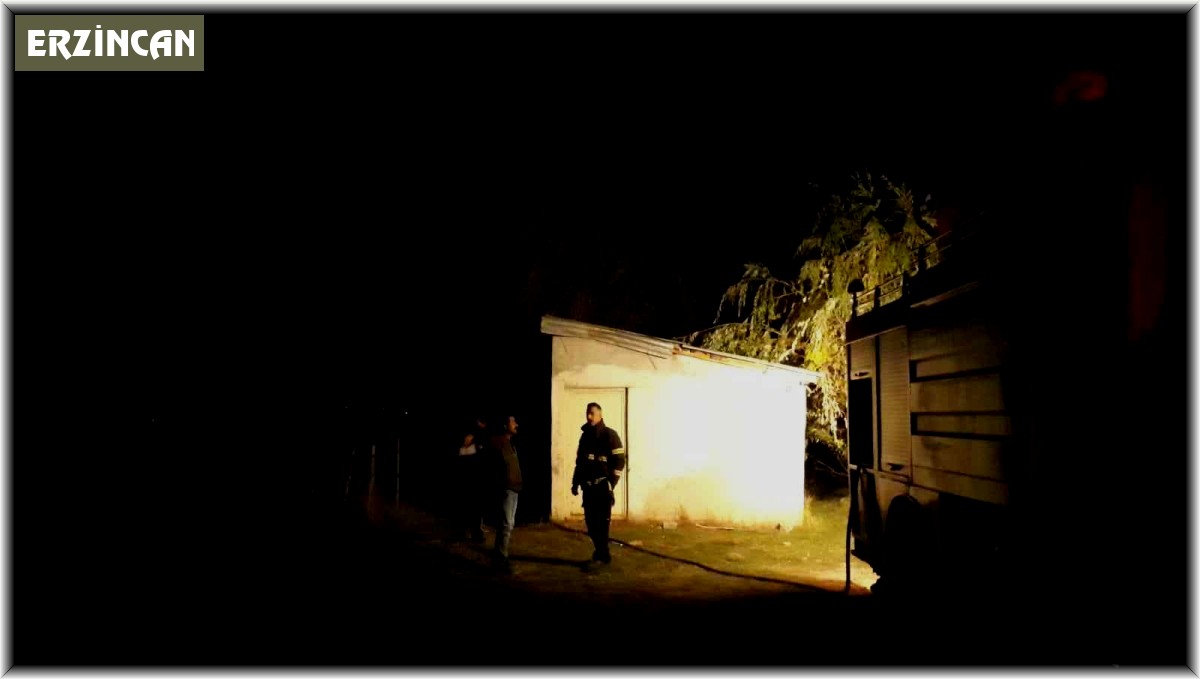 Yanan ağaç, bağ evine sirayet etmeden söndürüldü