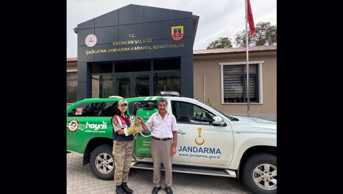 Yaralı Şahin'e jandarmadan şefkat eli