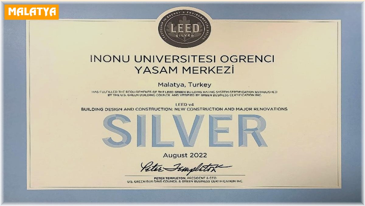 Yaşam Merkezi'ne Yeşil Bina Belgesi