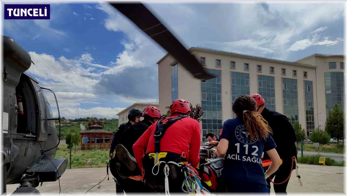 Yaylada kalp krizi geçiren çoban askeri helikopterle hastaneye kaldırıldı