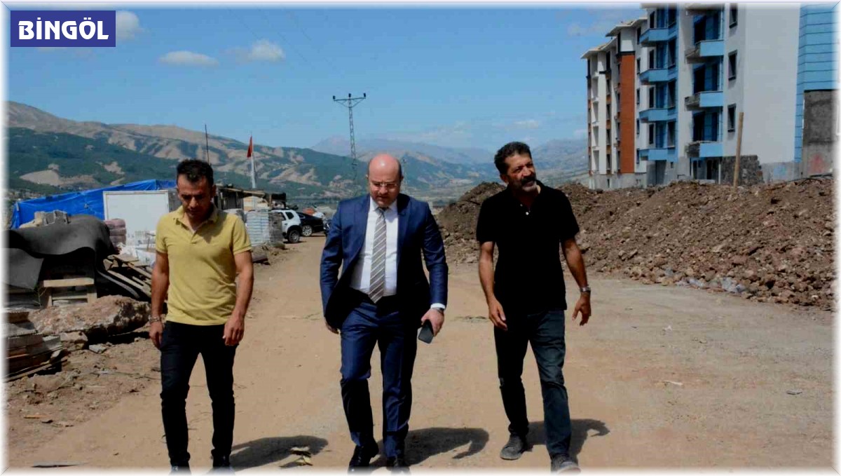 Yedisu'daki TOKİ'lerde çalışmalar devam ediyor