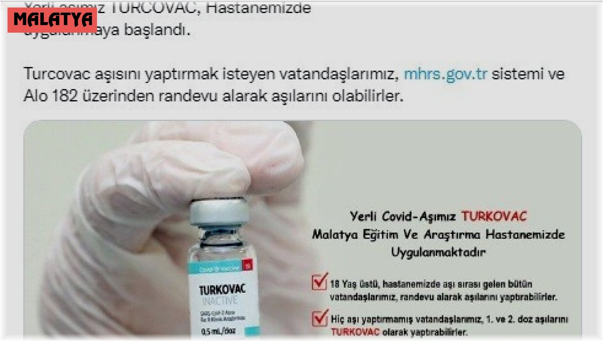 Yerli aşı Turcovac'a davet