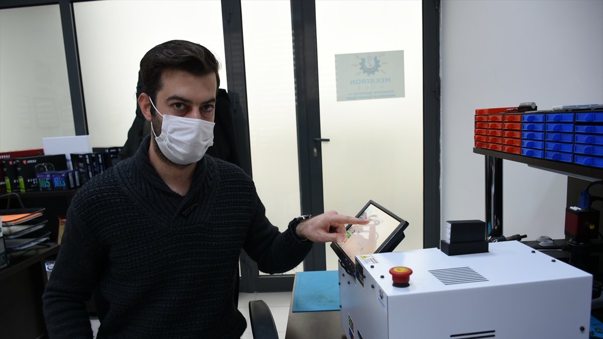 Yerli üretilen lazerli lam yazma cihazında seri üretim hazırlığı