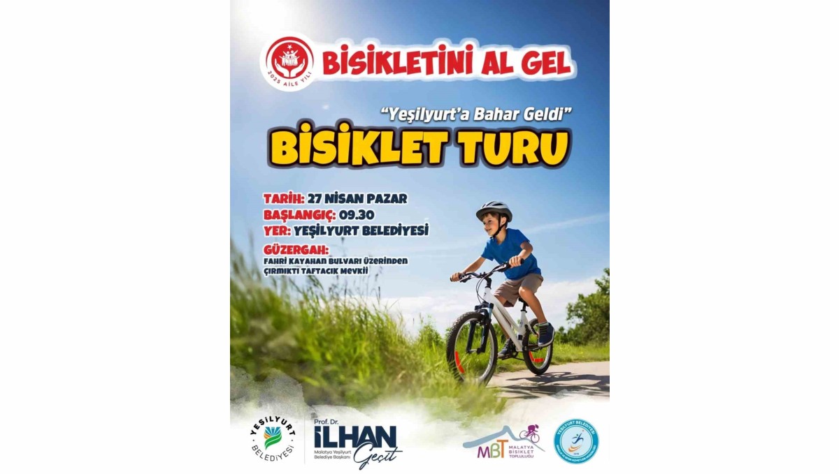 "Yeşilyurt'a Bahar Geldi" Bisiklet Turu 27 Nisan Pazar günü yapılacak