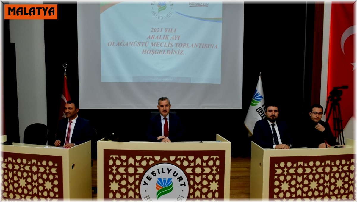 Yeşilyurt Belediye Meclisi Aralık ayı olağanüstü toplantısını yaptı