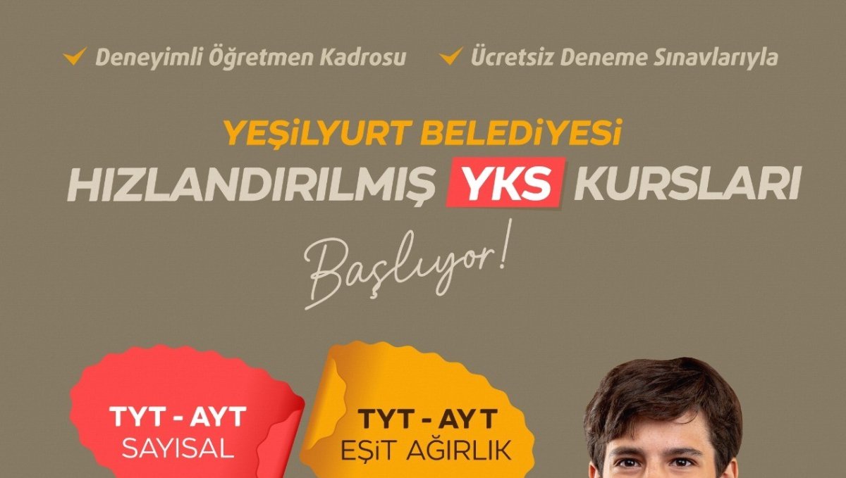 Yeşilyurt Belediyesi "Hızlandırılmış YKS Kursları" başladı