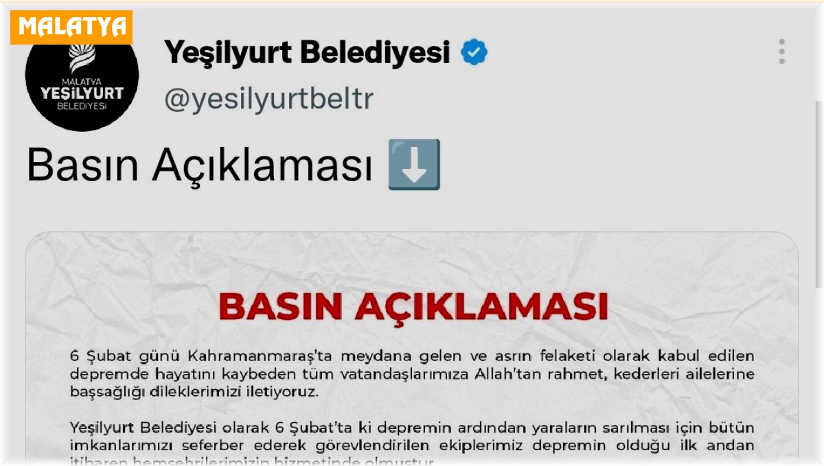 Yeşilyurt Belediyesi'nden Topsöğüt Konutları açıklaması