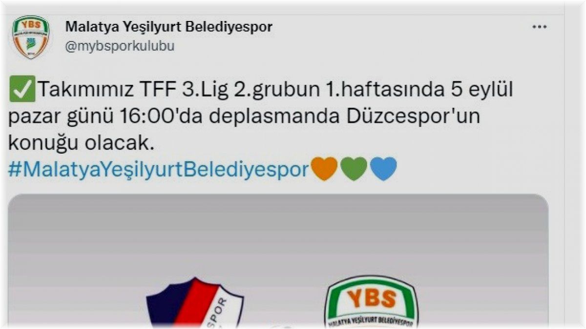 Yeşilyurt Belediyespor Düzce deplasmanına gidiyor