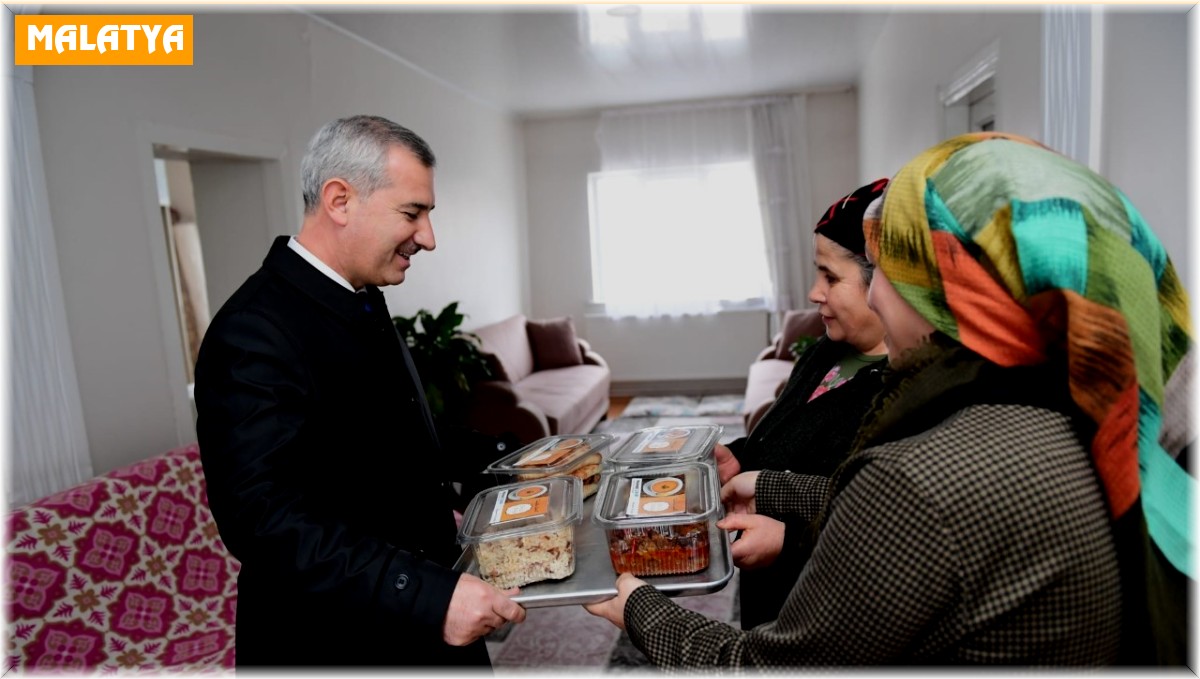 Yeşilyurt'ta komşu ailelere gönül tabağı