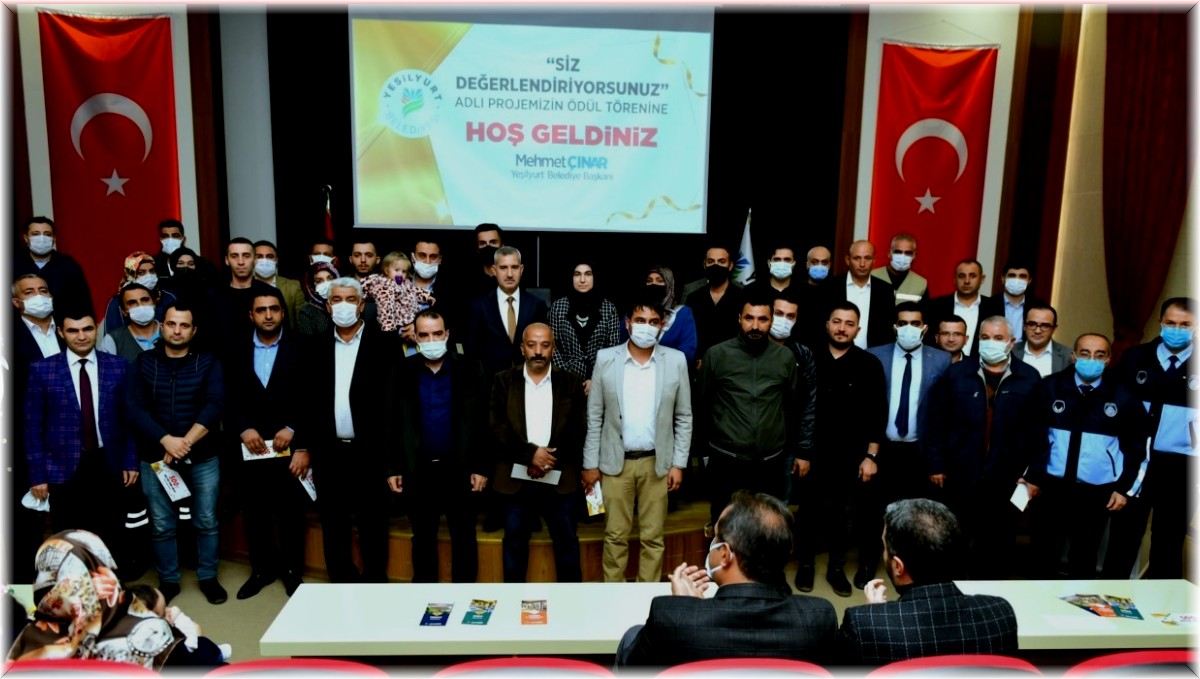 Yeşilyurt'ta "Siz değerlendiriyorsunuz" projesi ödül töreninde duygusal anlar yaşandı