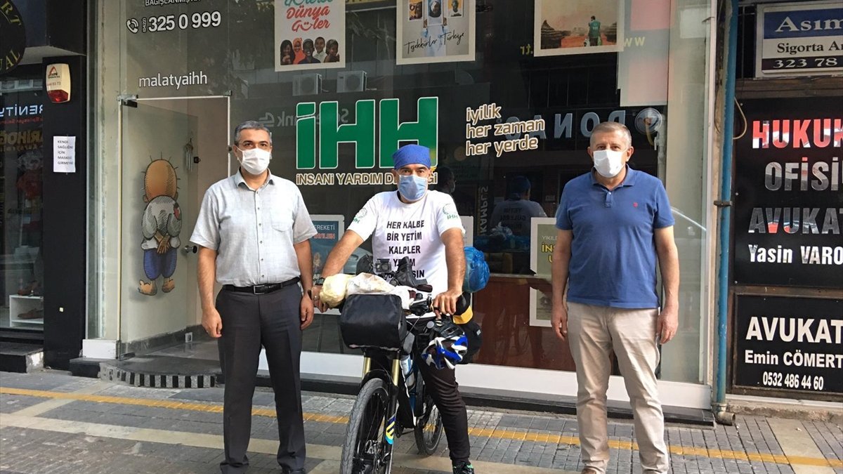 Yetimlere farkındalık için Malatya'dan, Bursa'ya bisikletle gidiyor