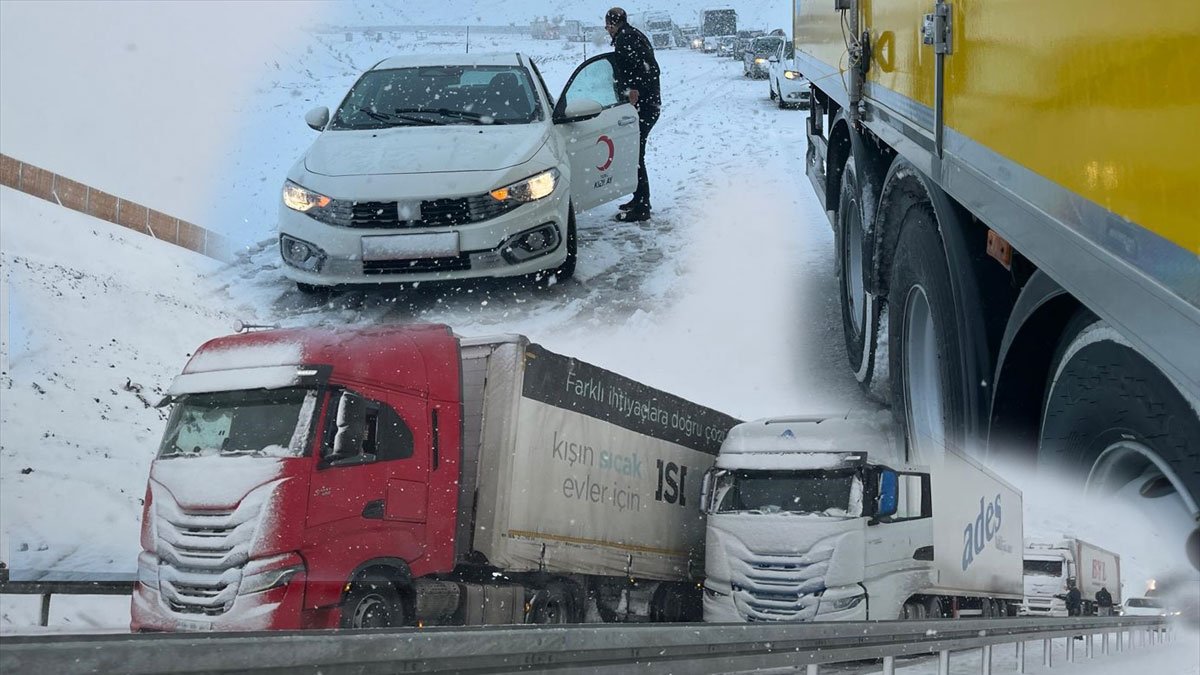 Yoğun kar Erzincan’da ulaşımı vurdu, geçitlerde araçlar yolda kaldı