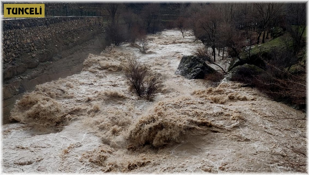 Yoğun yağış nedeni ile Tağar Çayı taştı