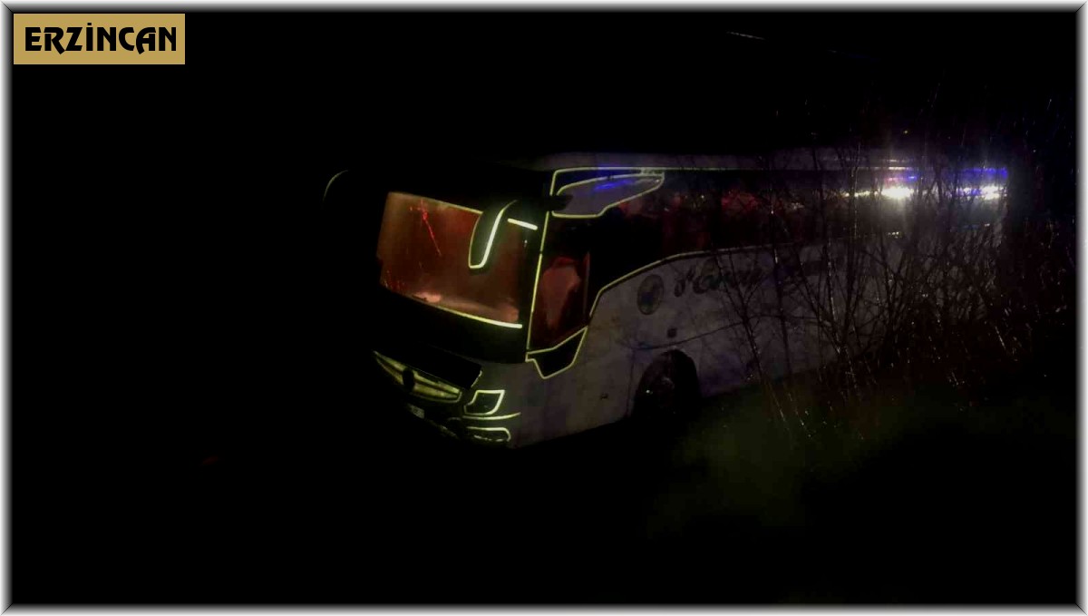 Yoldan çıkıp tarlaya giren otobüsteki 2 yolcu yaralandı