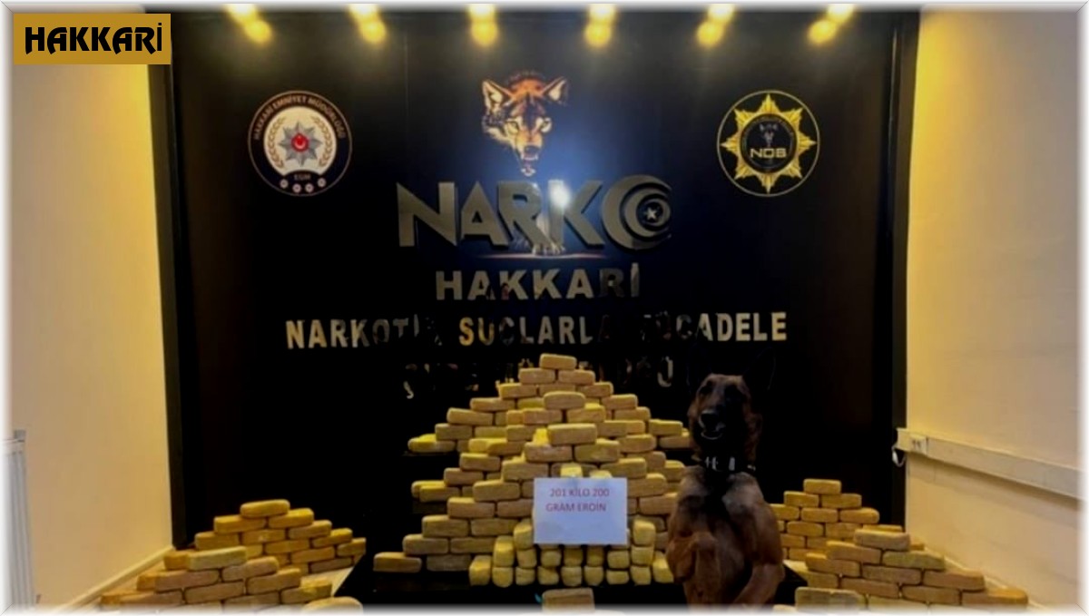 Yüksekova'da 201 kilo eroin ele geçirildi