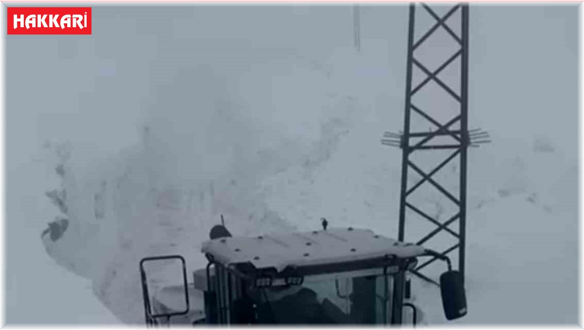 Yüksekova'da 4 metrelik kar tünelinde çalışma