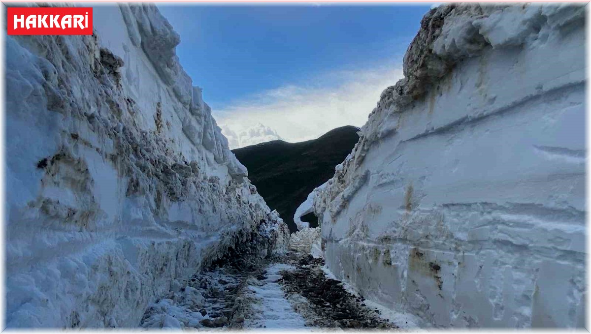 Yüksekova'da 5 metreyi bulan kar