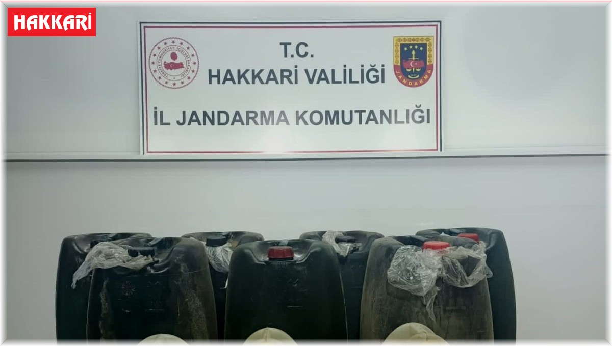 Yüksekova'da 600 litre kaçak akaryakıt ele geçirildi
