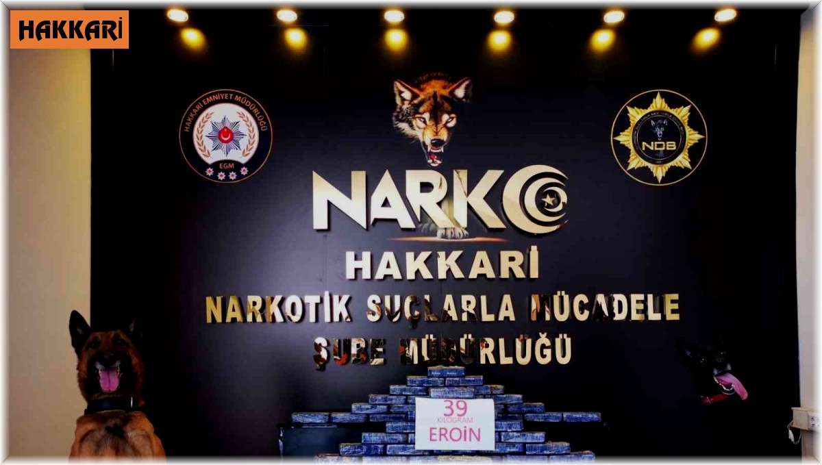 Yüksekova'da aracın marşbiyel kısmından 39 kilo eroin çıktı