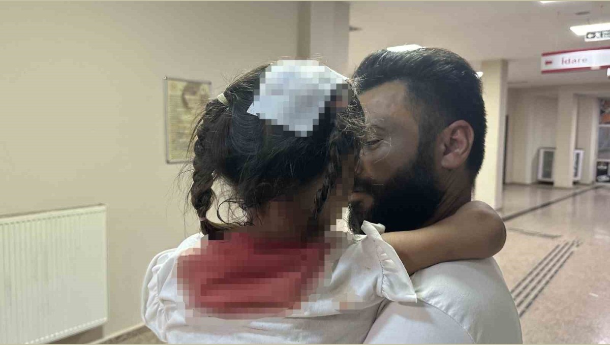 Yüksekova'da başından parke yaşı düşen 5 yaşındaki Avesta ölümden döndü