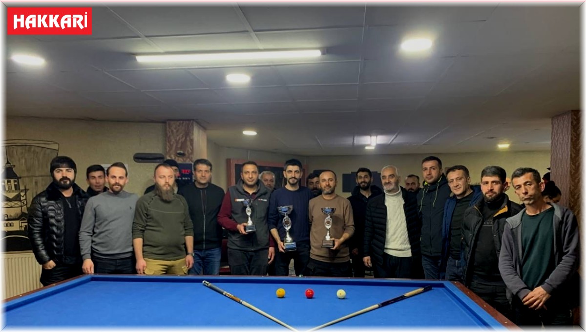 Yüksekova'da bilardo turnuvası düzenlendi