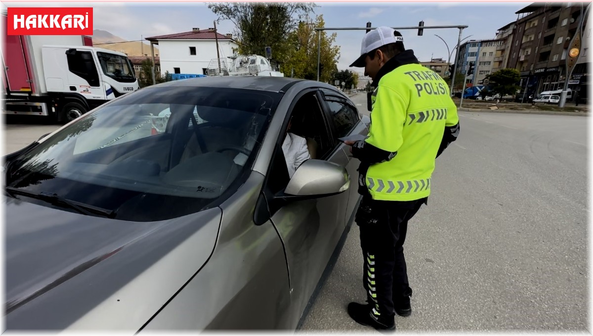 Yüksekova'da emniyet kemeri denetimi yapıldı