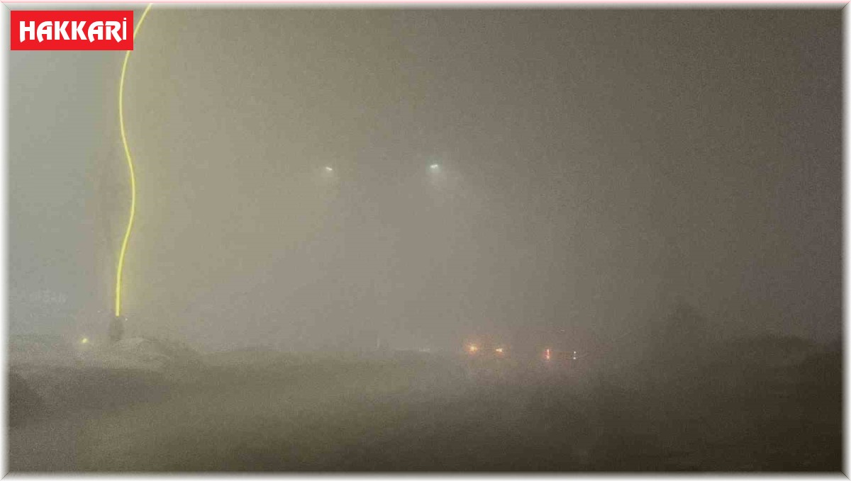 Yüksekova'da etkili olan sis hayatı olumsuz etkiledi