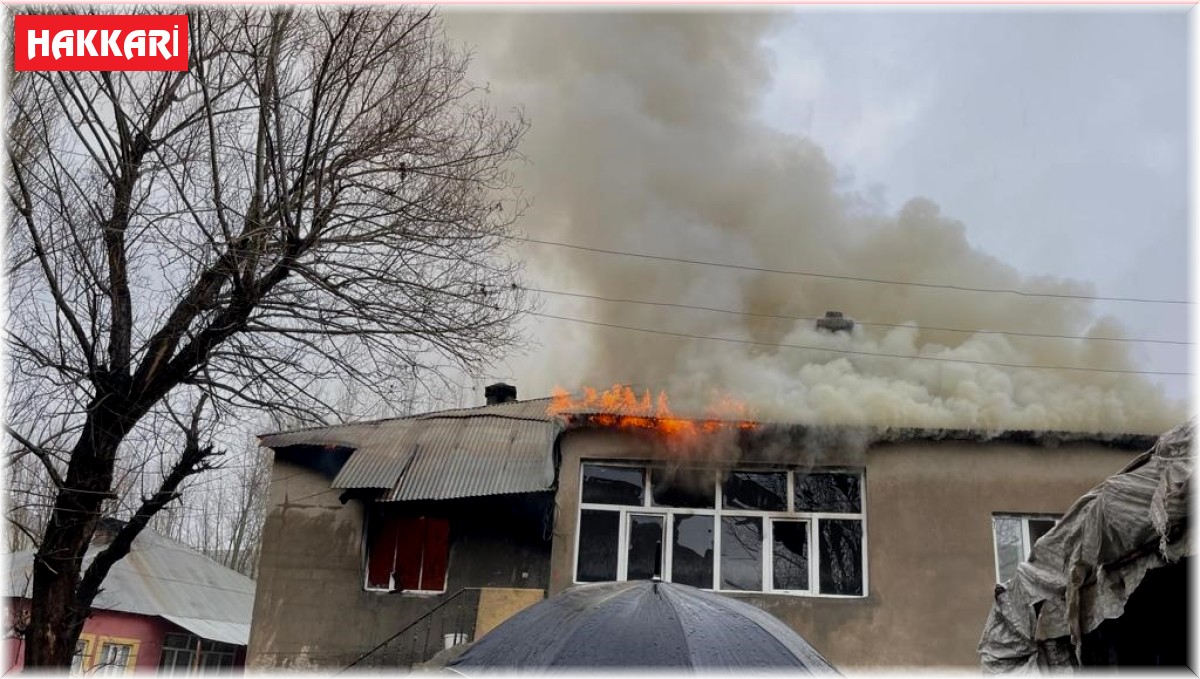 Yüksekova'da ev yangınında 4 çocuk zehirlendi