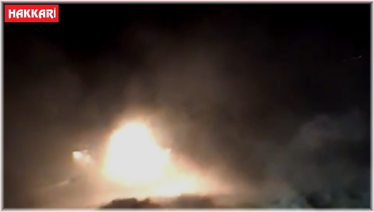 Yüksekova'da gece vakti korkutan yangın: 2 bin bağ ot yandı