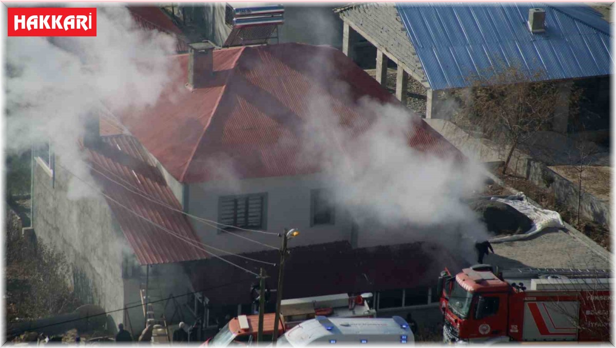 Yüksekova'da kalorifer kazanında çıkan yangın korkuttu