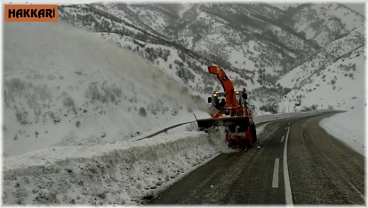Yüksekova'da kar temizleme çalışması karayollarına emanet