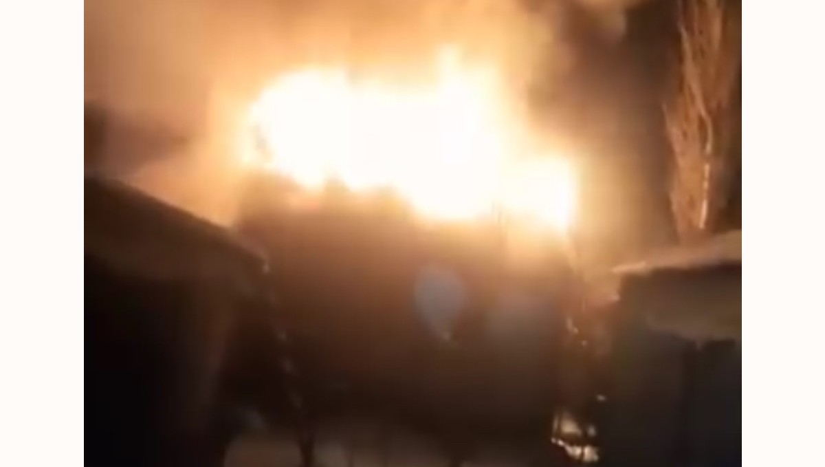 Yüksekova'da korku dolu anlar: Kalorifer kazan dairesi cayır cayır yandı