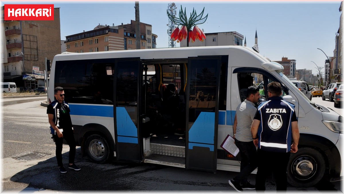 Yüksekova'da şehir içi servisler denetlendi
