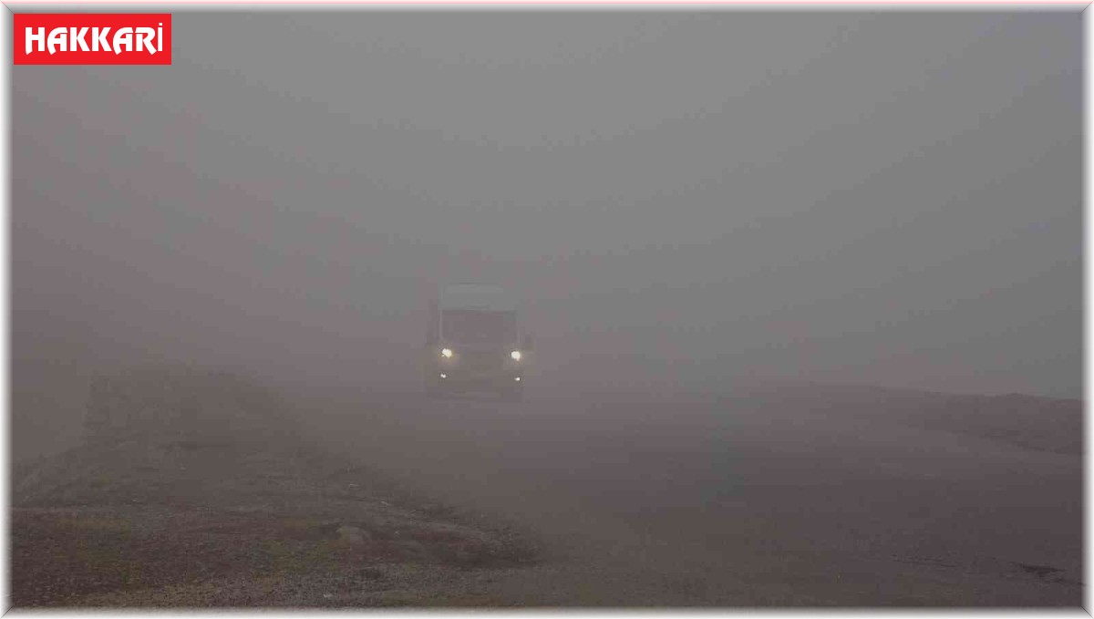 Yüksekova'da yoğun sis: Görüş mesafesi 5 metreye düştü
