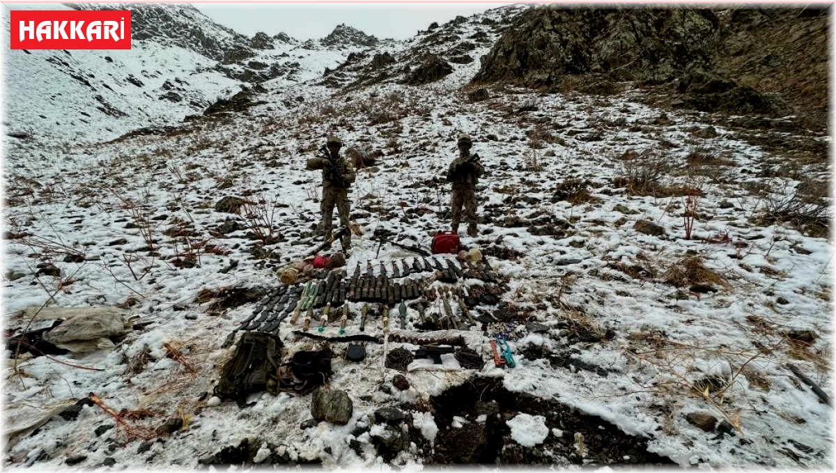 Yüksekova kırsalında silah ve mühimmat ele geçirildi