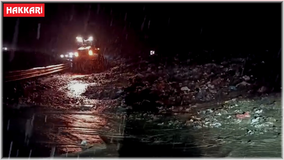 Yüksekova-Van karayolunda heyelan: Yol trafiğe kapandı