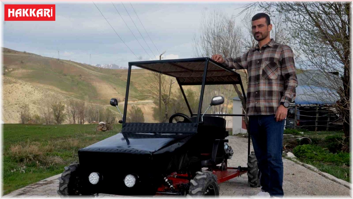 Yüksekovalı çoban hurdalarla 50 kilometre hız giden araba yaptı